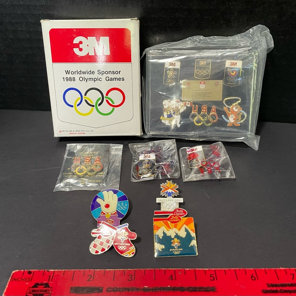 Vintage Variety Of Olympic Lapel Pins All New In Packages From Different Years